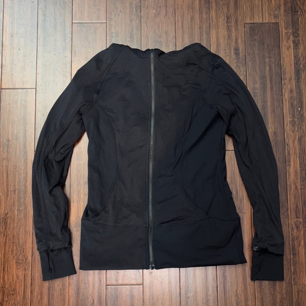 Women's Lulu Lemon Black Reversible Zip Up Jacket